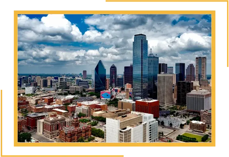 Houston downtown skyline representing MediBill RCM services in Texas