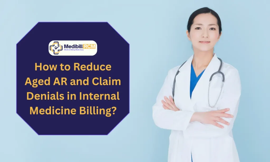 Doctor in white coat representing internal medicine billing strategies to reduce AR and claim denials – Medibill RCM LLC
