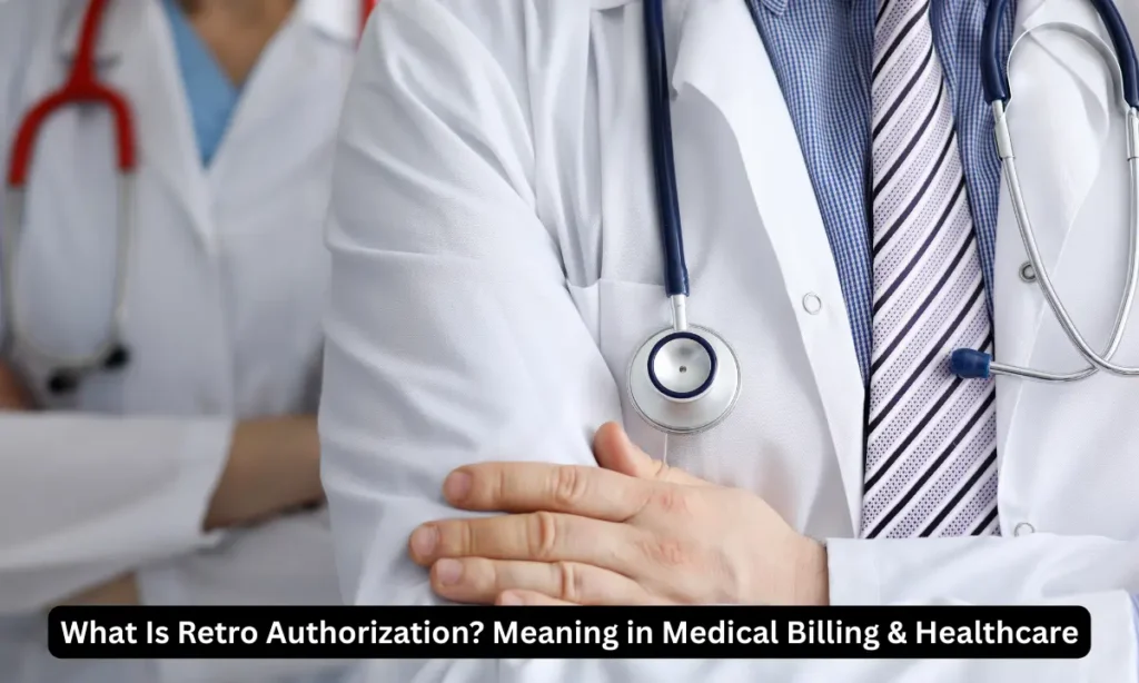 Featured image for blog post explaining retro authorization in medical billing and healthcare, covering definition, workflow, revenue cycle impact, and best practices.