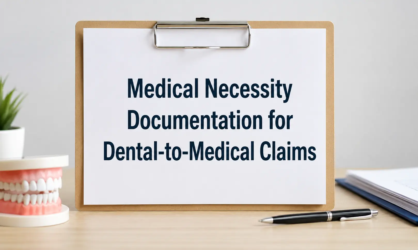 Medical necessity documentation for dental-to-medical claims