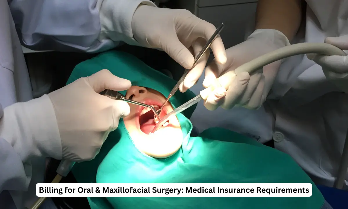 Oral and maxillofacial surgery procedure for medical insurance billing